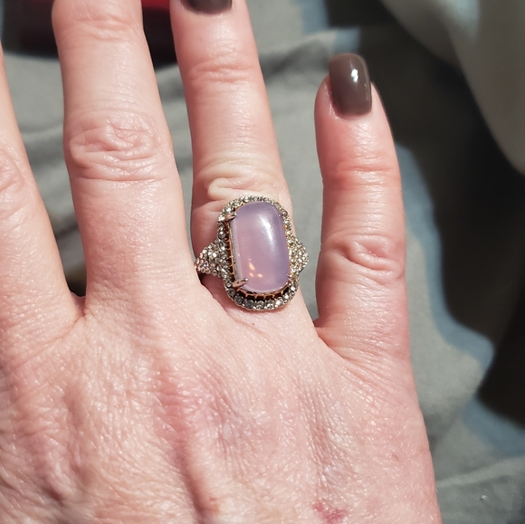 Ladies fashion purple stone ring.  New - Picture 10 of 12